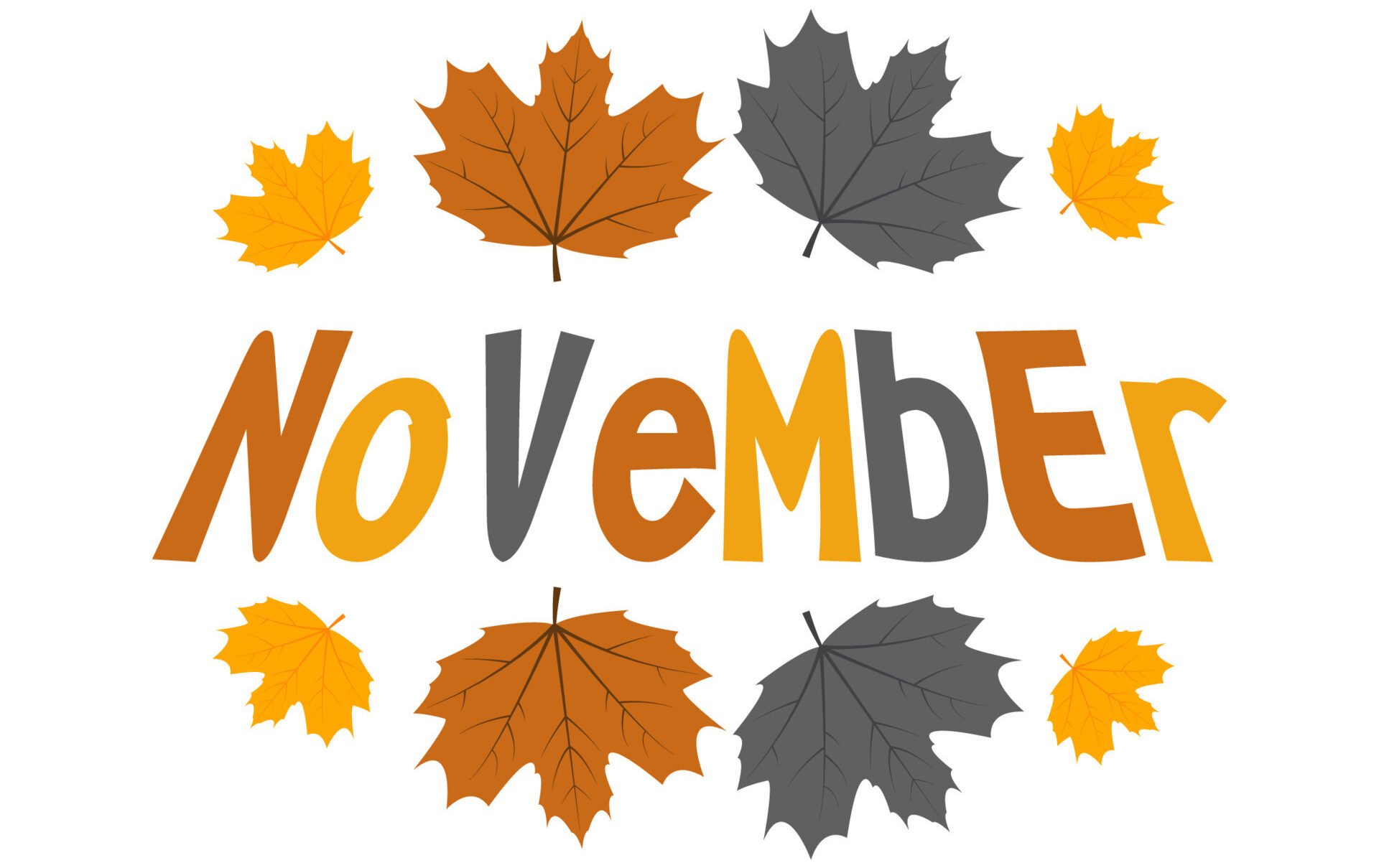 November surrounded by leaves